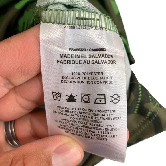 Nike BYU Cougars Football Camo Dri Fit Shirt Women's Size M Green Polyester - Picture 6 of 7